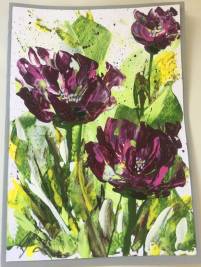 Kunstkarte_violette Blumen